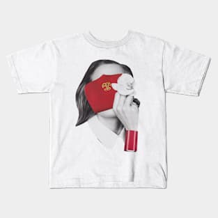 Portrait of a girl in red Kids T-Shirt